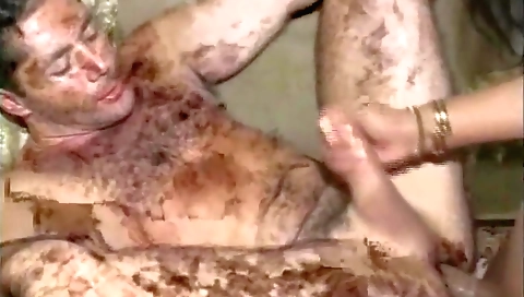 Busty shemale in sexy lingerie fucks guy in homemade sex video