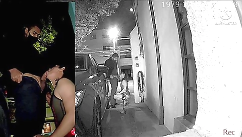 Hot brunette with a great booty gets her ass fucked outdoors