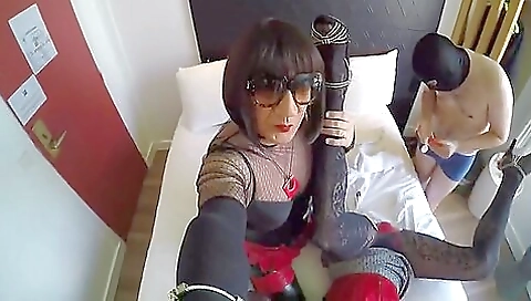 Busty brunette with big ass gets fucked in the hotel room