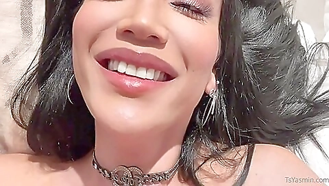 Busty shemale gets penetrated and fucked by her guy