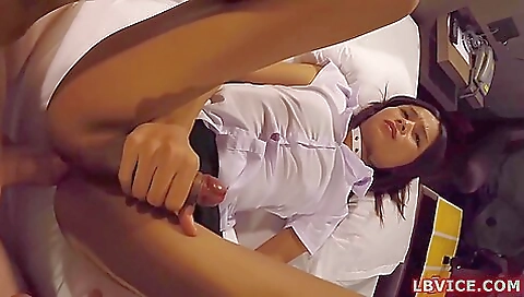 Asian lady gets her tight ass fucked and her pussy licked