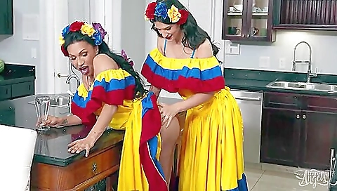 Latina slut is having an anal experience with her stepbro