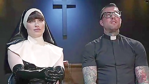 Brunette with a sexy ass is being pulled up by a guy's dick